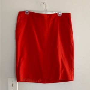 Merona orange pencil skirt w pockets. Size 12.